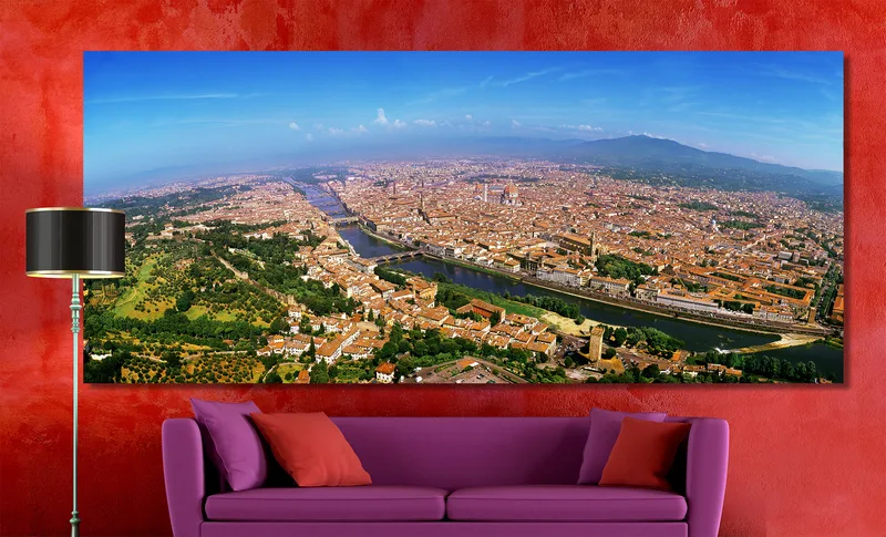 Florence op Canvas  240 x 100 cm met 2 cm Spieraam
