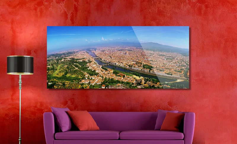 Florence op Dibond 170 x 70 cm met Hoogglanzend Plexiglas