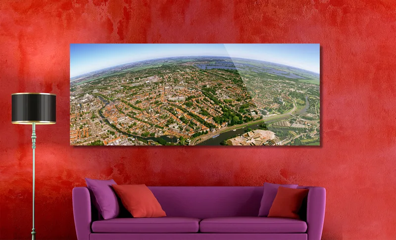 Gouda op Dibond 170 x 70 cm met Hoogglanzend Plexiglas
