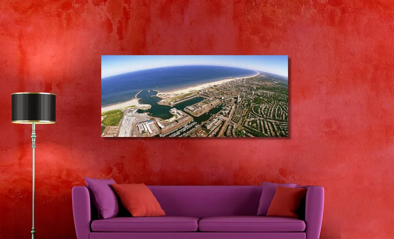 Scheveningen op Canvas 120 x 50 cm met 2 cm Spieraam