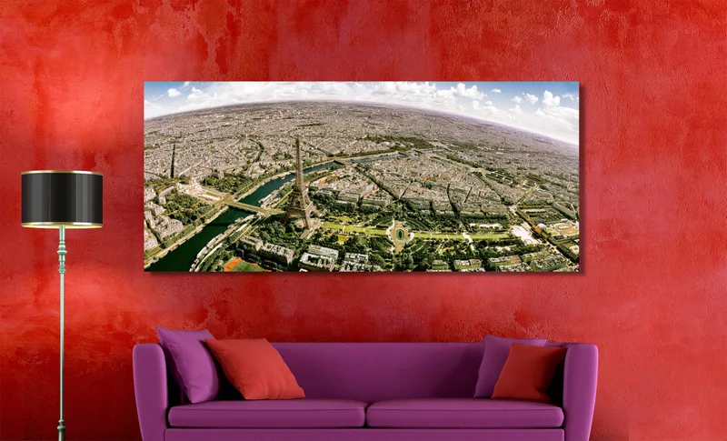 Parijs op Canvas 170 x 70 cm met 2 cm Spieraam