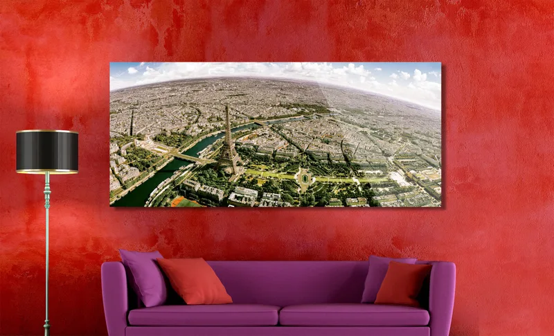 Parijs op Dibond 170 x 70 cm met Hoogglanzend Plexiglas