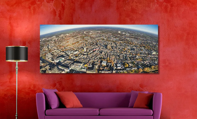 Utrecht op Canvas 170 x 70 cm met 2 cm Spieraam