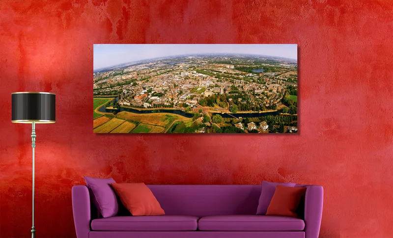 Den Bosch op Canvas 120 x 50 cm met 2 cm Spieraam